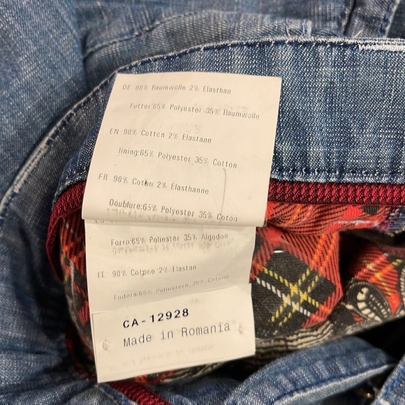 Meyer Hosen light blue stretchy  denim zip/slide clasp jeans with lined pockets - Picture 7 of 15